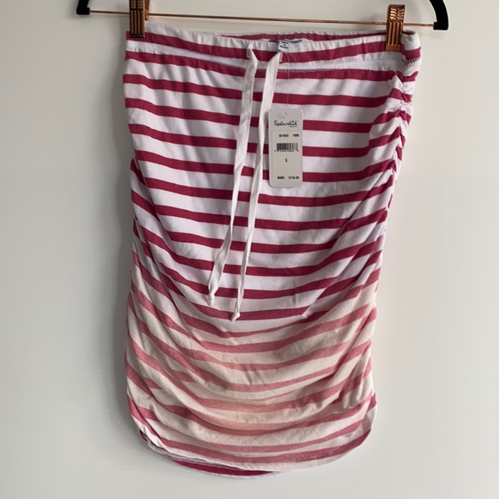 3/$20 - NWT Splendid size small pink & white strapless top S